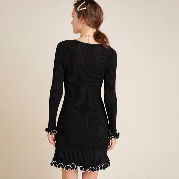 Anthro ML Monique Lhuillier Sona Knit Mini Dress - Picture 3 of 8